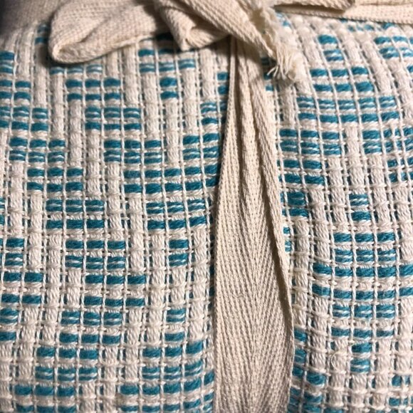 Outdoor Throw Beaches, Picnics or Camping Decorative Tassel Fringe Teal #712 - Picture 3 of 4